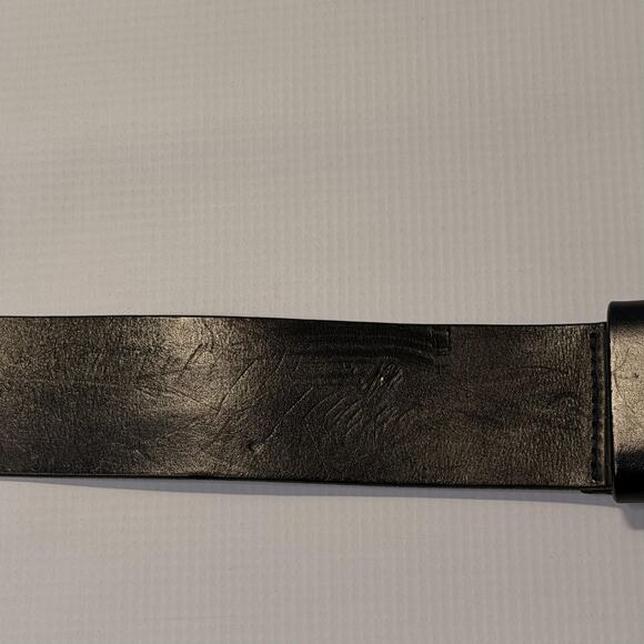 J.Lindeberg Belt Mens 34 Leather Made in Italy Sculptural Buckle 56L 9936 986 - Picture 6 of 8